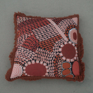 Miimi & Jiinda Collab Cushion Cover Fringed - Jagun Dreaming