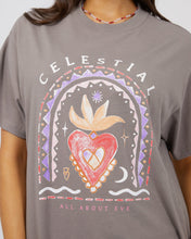 Load image into Gallery viewer, Celestial Oversized Tee Charcoal
