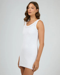 Crochet Mini Dress Vintage White