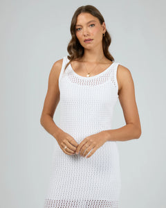 Crochet Maxi Dress Vintage White