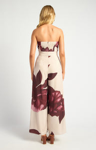 Michelle - Floral Strapless Jumpsuit